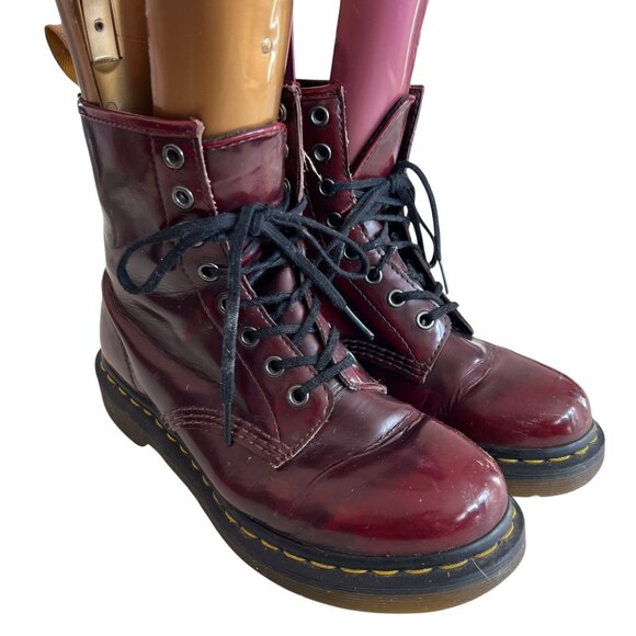 Dr Martens 1460 Vegan boot Cherry Red - Picture 1 of 14